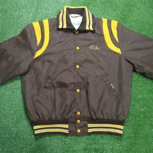 Vintage 80s Neff Absegami Golf Champs Brown Bomber Mens Size Large (Mike) U.S.A
